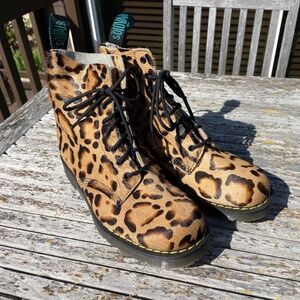Solovair Leopard Boots 8 Eye Mens - US 10 - New - Never worn